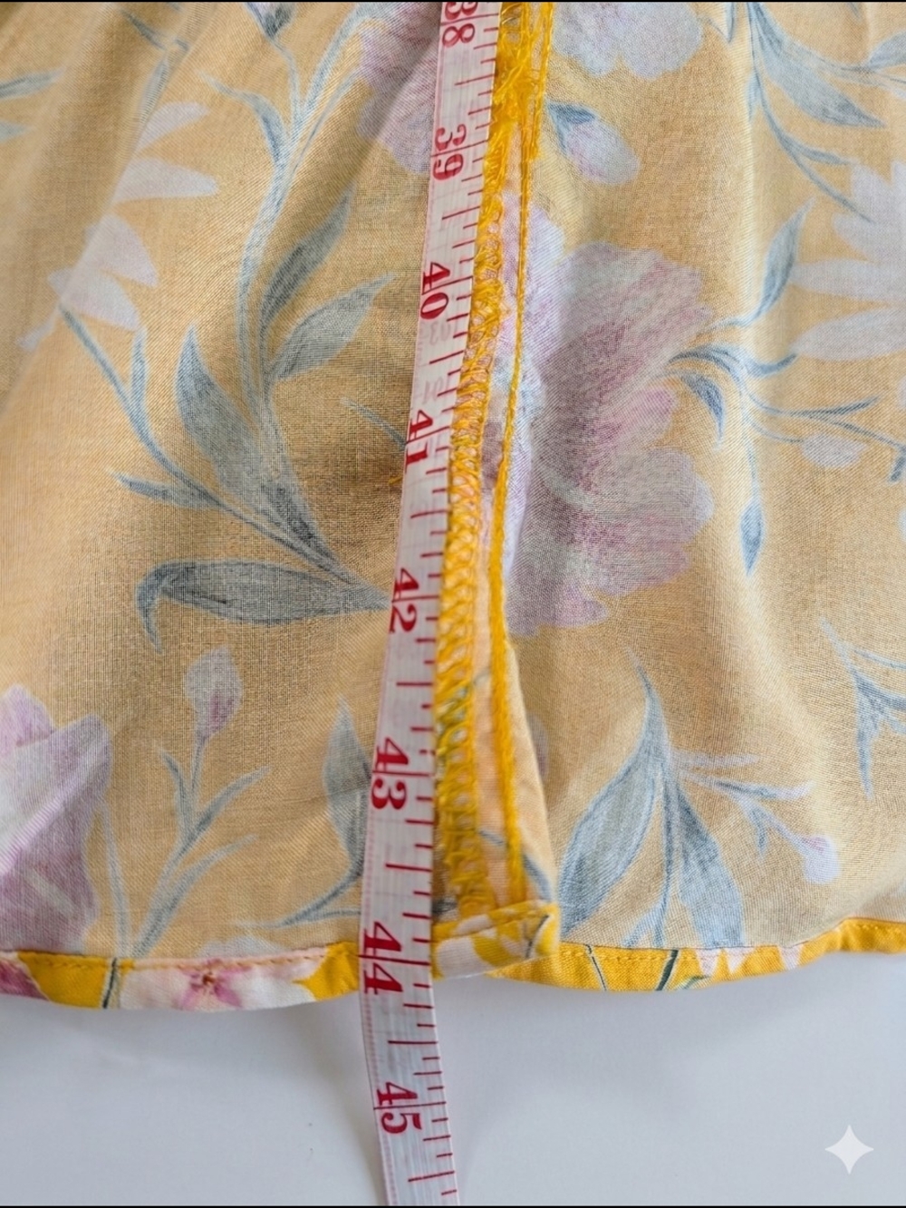 NWT As U Wish Yellow Floral High Low Dress Size L Smocked - Picture 4 of 12
